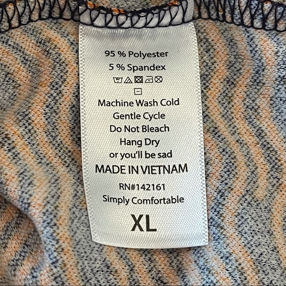 LuLaRoe XL Cassie skirt- navy blue & orange print - Picture 6 of 13